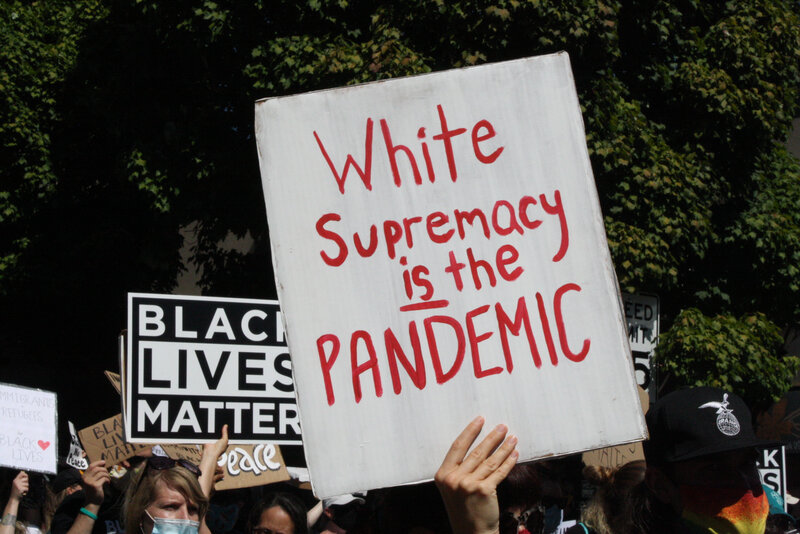 protesting against white supremacy