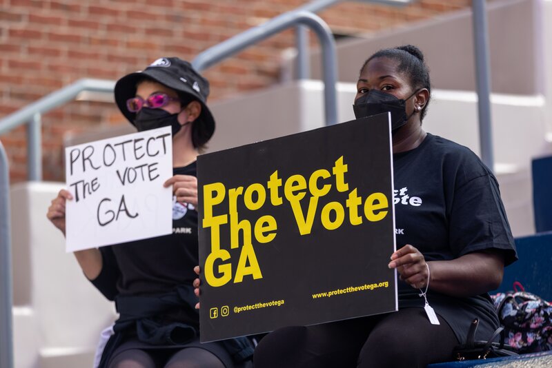 Georgia voter suppression protests