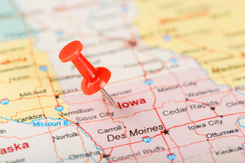 map of Iowa