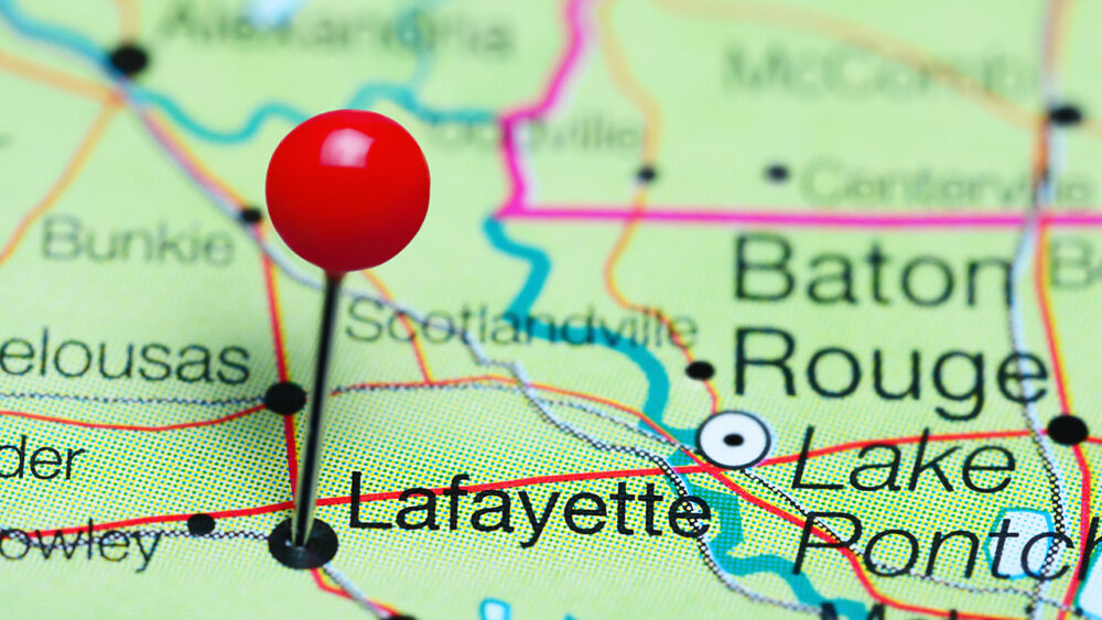Lafayette, Louisiana map