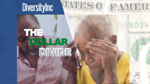 Dollar Divide image of stressed Black couple