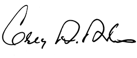 Greg A. Adams signature